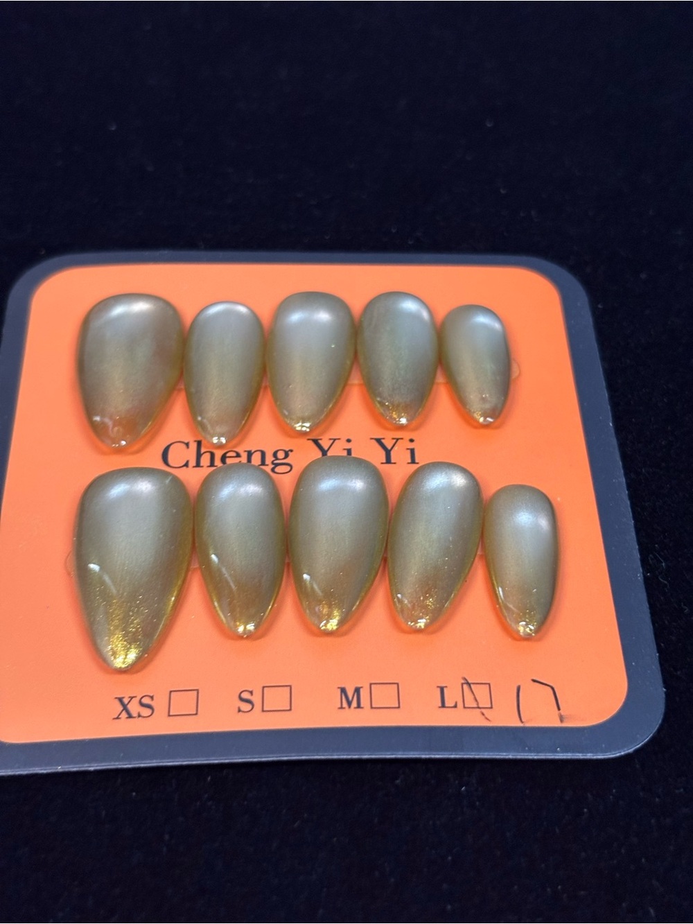 Metallic Gold Press-On Nail Set